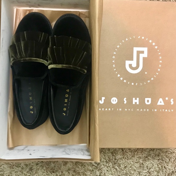 Joshua Sanders Velvet ruffle loafer NEW in BOX - Picture 2 of 5
